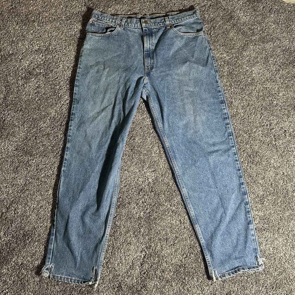 Vintage Levis 550 Jeans‎ Mens 38 Light Wash Relaxed Fit Tapered Leg Distressed